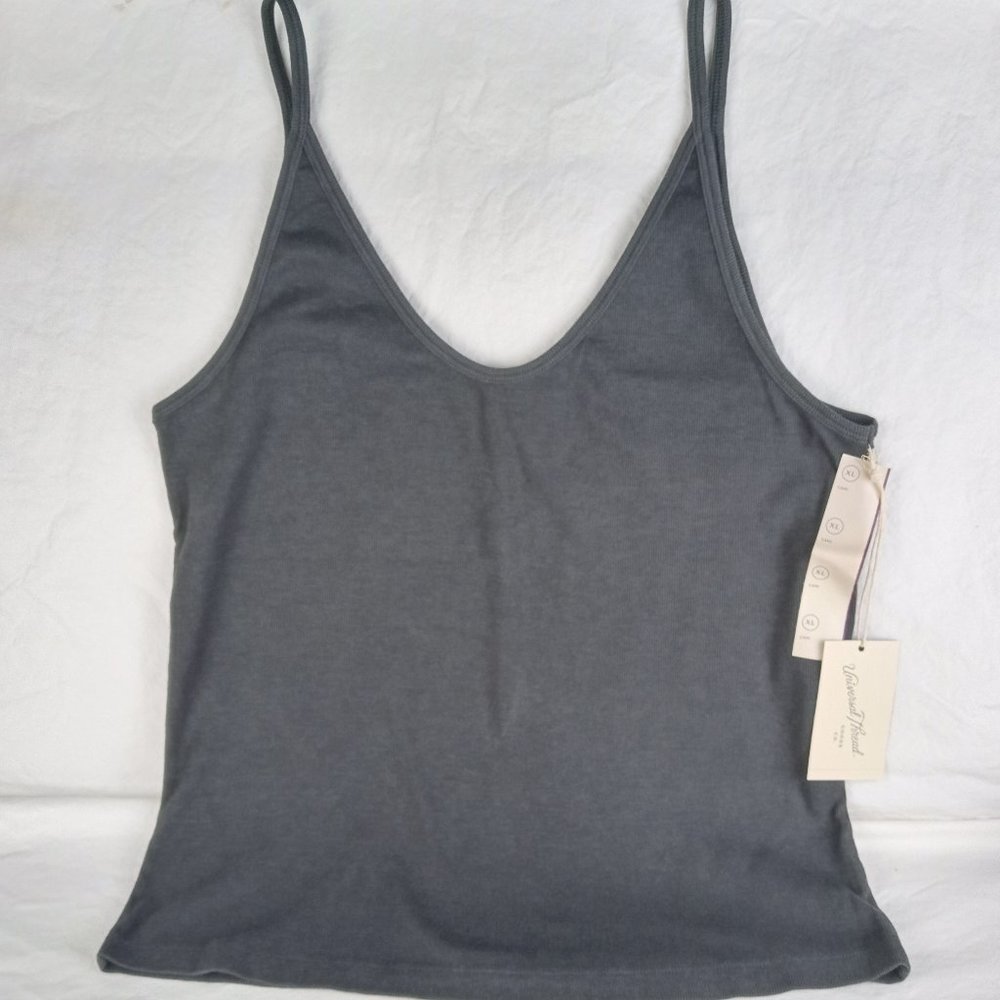 New Universal Thread Goods Cami Top Steel Grey Tank Women's Size XL Sleeveless